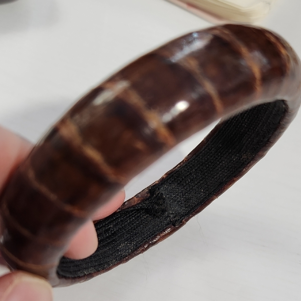 Vintage Leather Bangle Bracelet